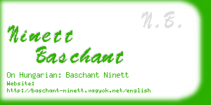 ninett baschant business card